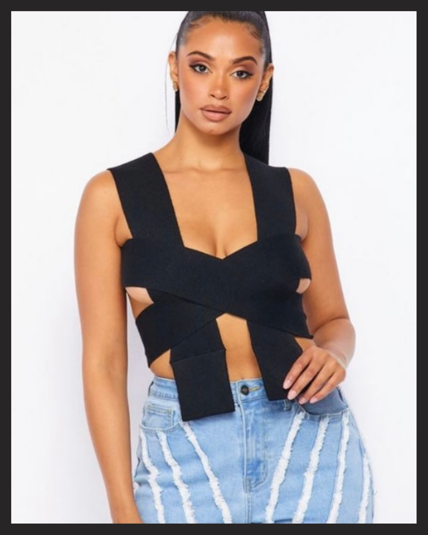 Sexy Wrap Tie Sweater Top