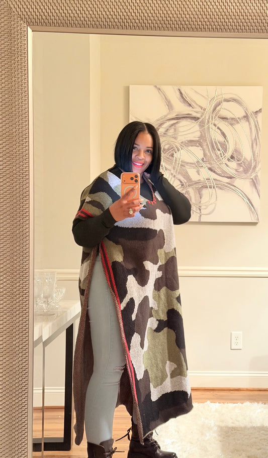 Sally Camo Poncho
