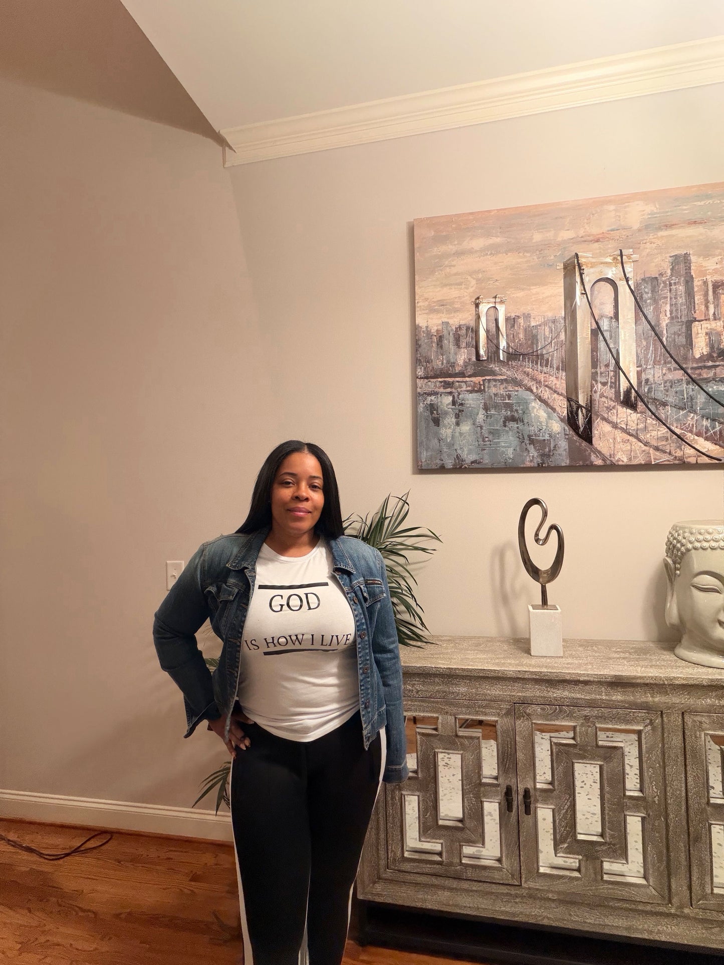 GOD IS HOW I LIVE Fitted Tee