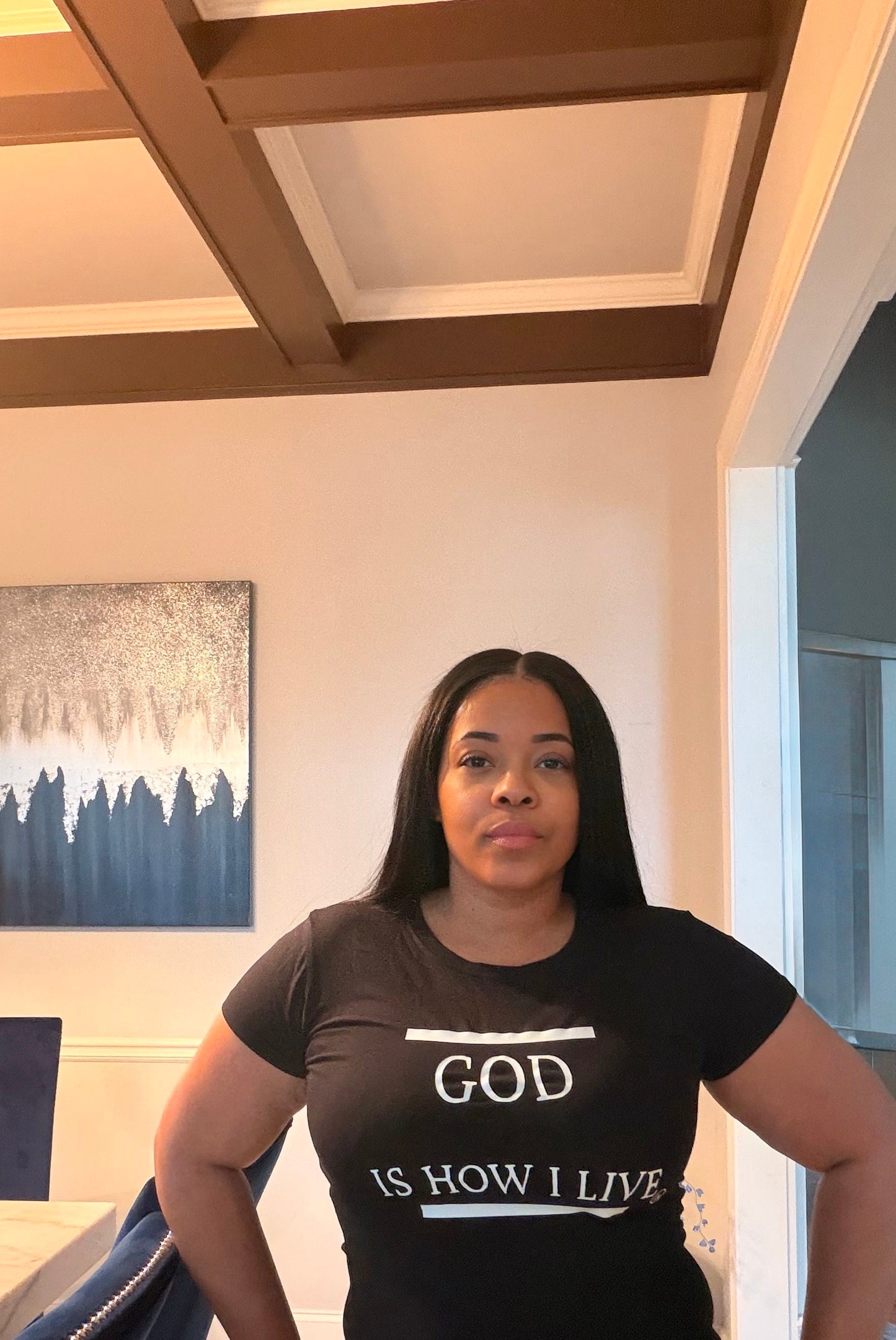 GOD IS HOW I LIVE Fitted Tee