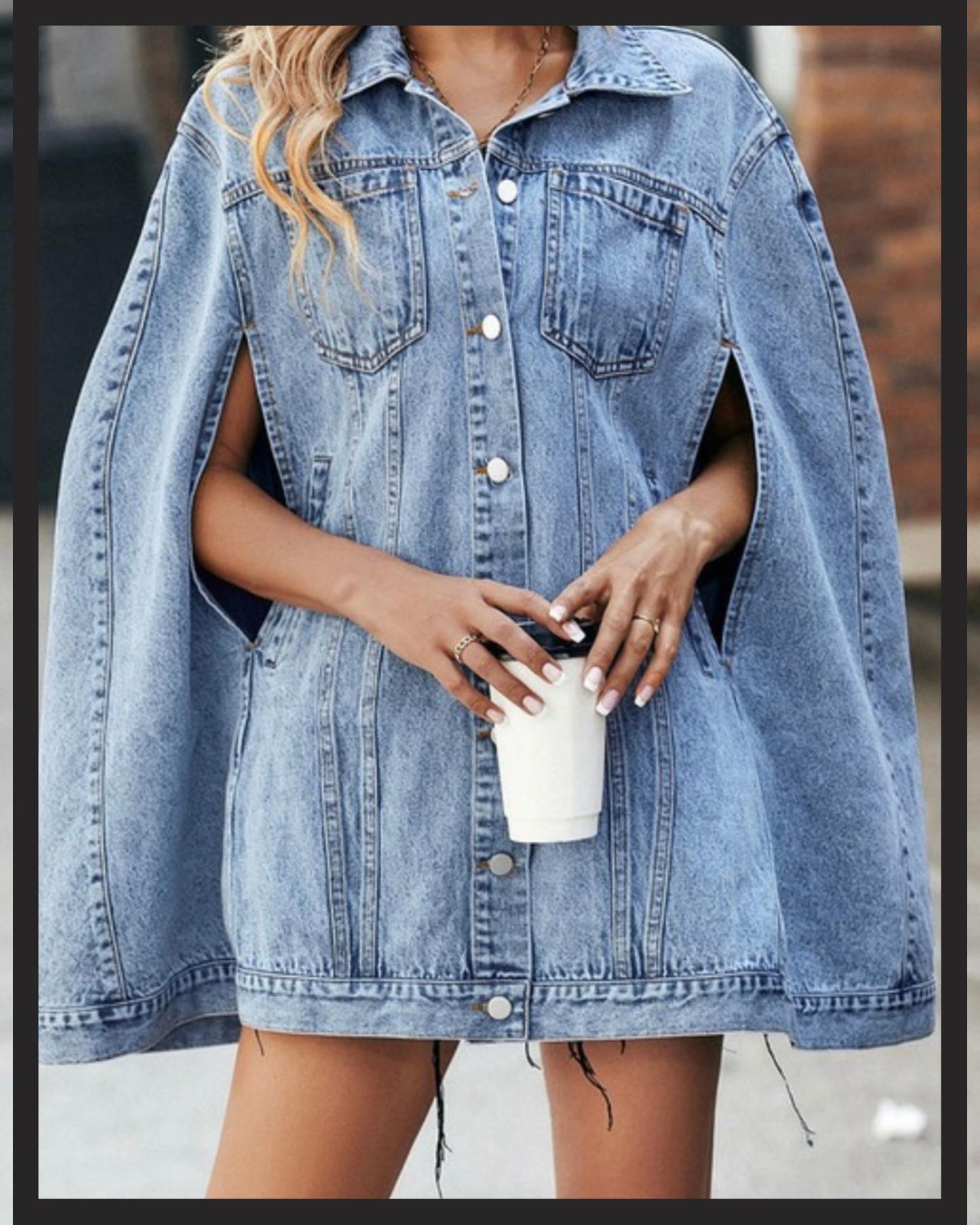 Denim Poncho