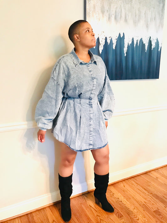 Spice Denim Shirt Dress