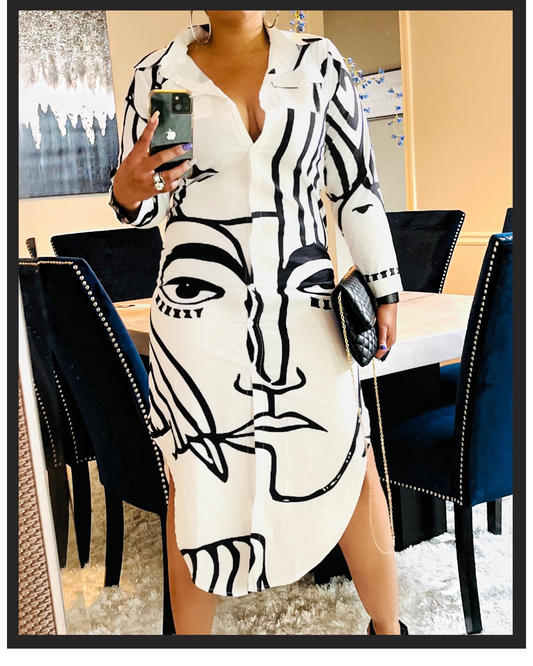 Face Shirt Dress