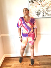 Load image into Gallery viewer, Purple Sweet Tye Dye Short Set
